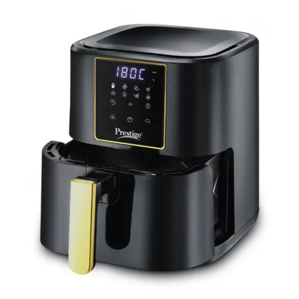 Prestige Nutrifry 4.5L digital air fryer with 8 preset menus and 80 percent less oil consumption for healthy cooking